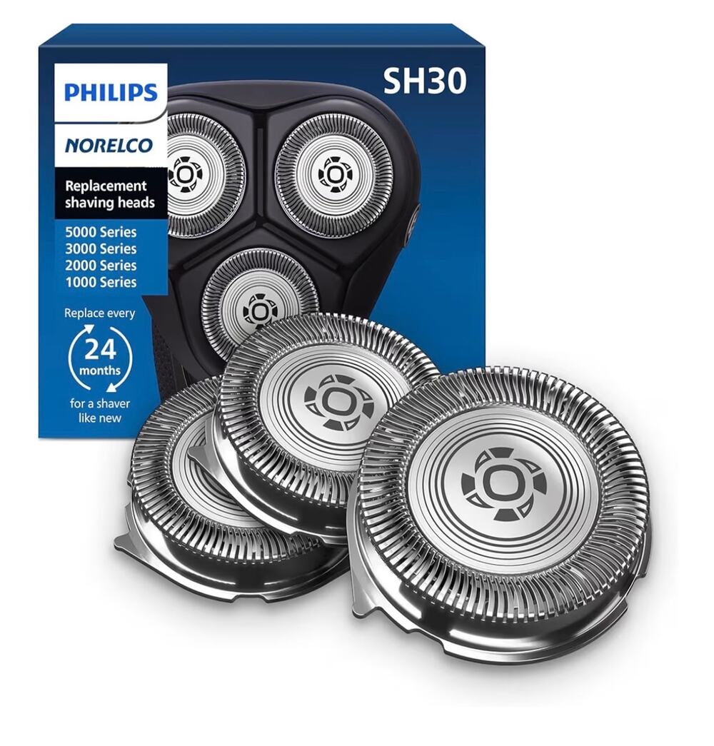 Open box Philips Norelco SH30/52 Genuine Shaving Heads,for 1000, 2000, 3000,5000